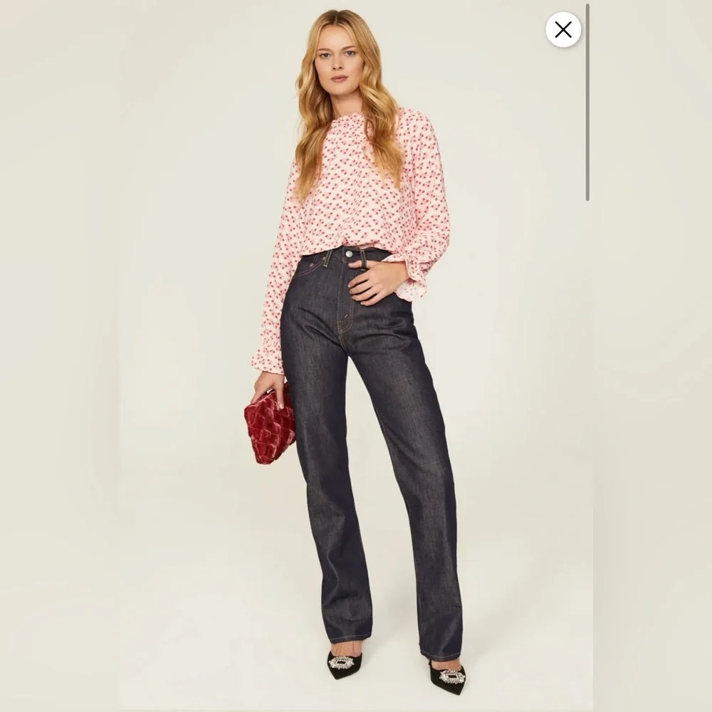 Hill House Home Pink Posy 2pc Set: Millie Top + Mirabel Wrap Skirt Floral Ruffle - Picture 6 of 12